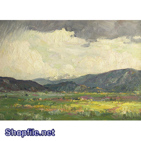 TSD3705 - Tranh sơn dầu núi va mây